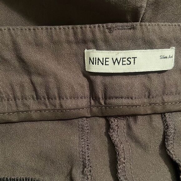 Nine West Women's Gray Classic Stretch Slim Trouser Ankle Pants - Picture 7 of 8